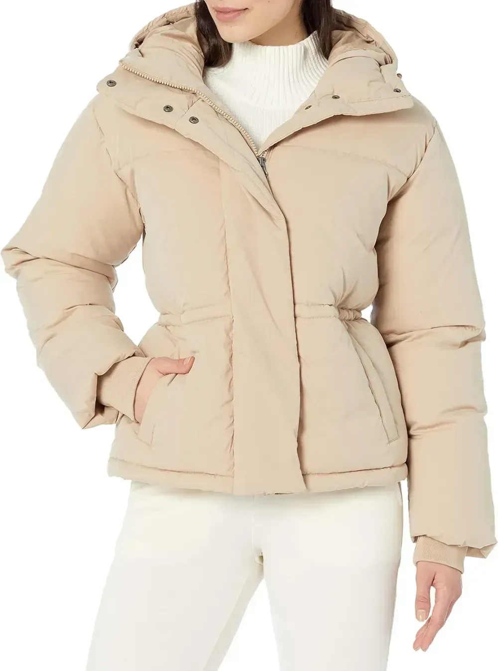 Women's Short Waisted Puffer Jacket (Available in Plus Size)