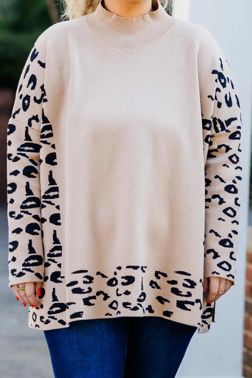 Time To Walk Away Sweater Tunic, Taupe