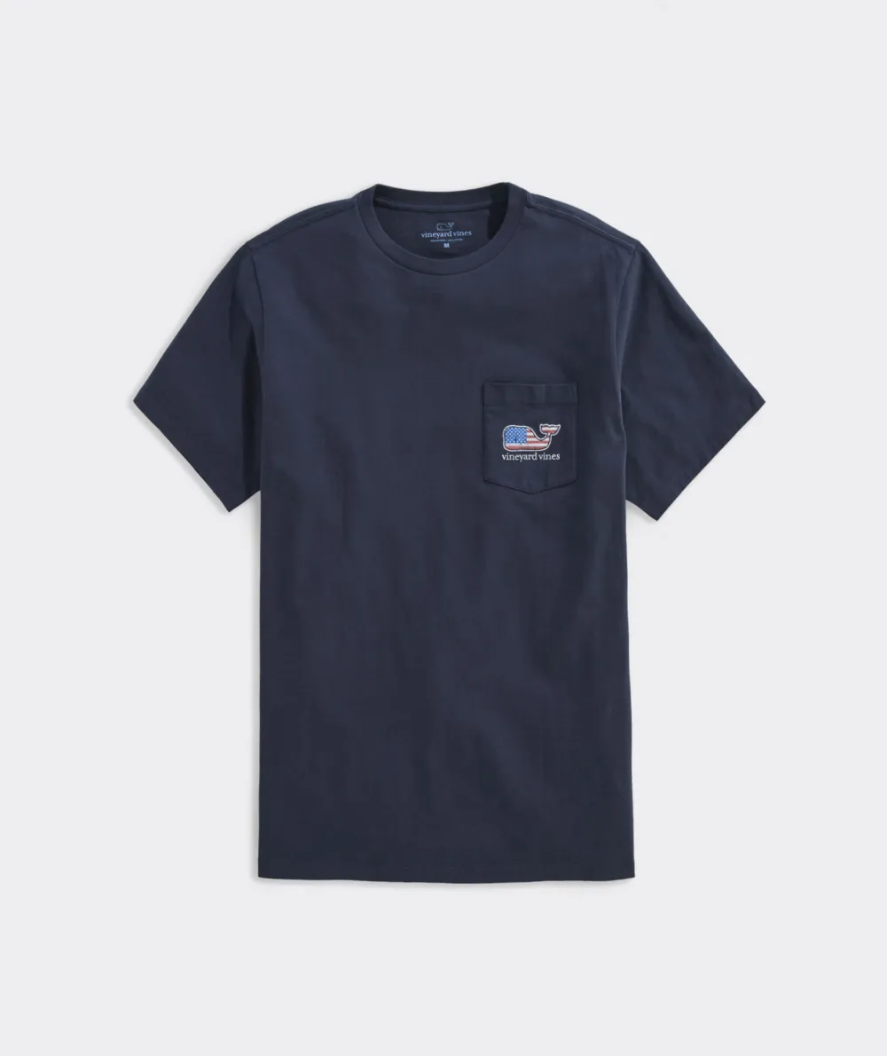 Flag Whale Short Sleeve Pocket Tee