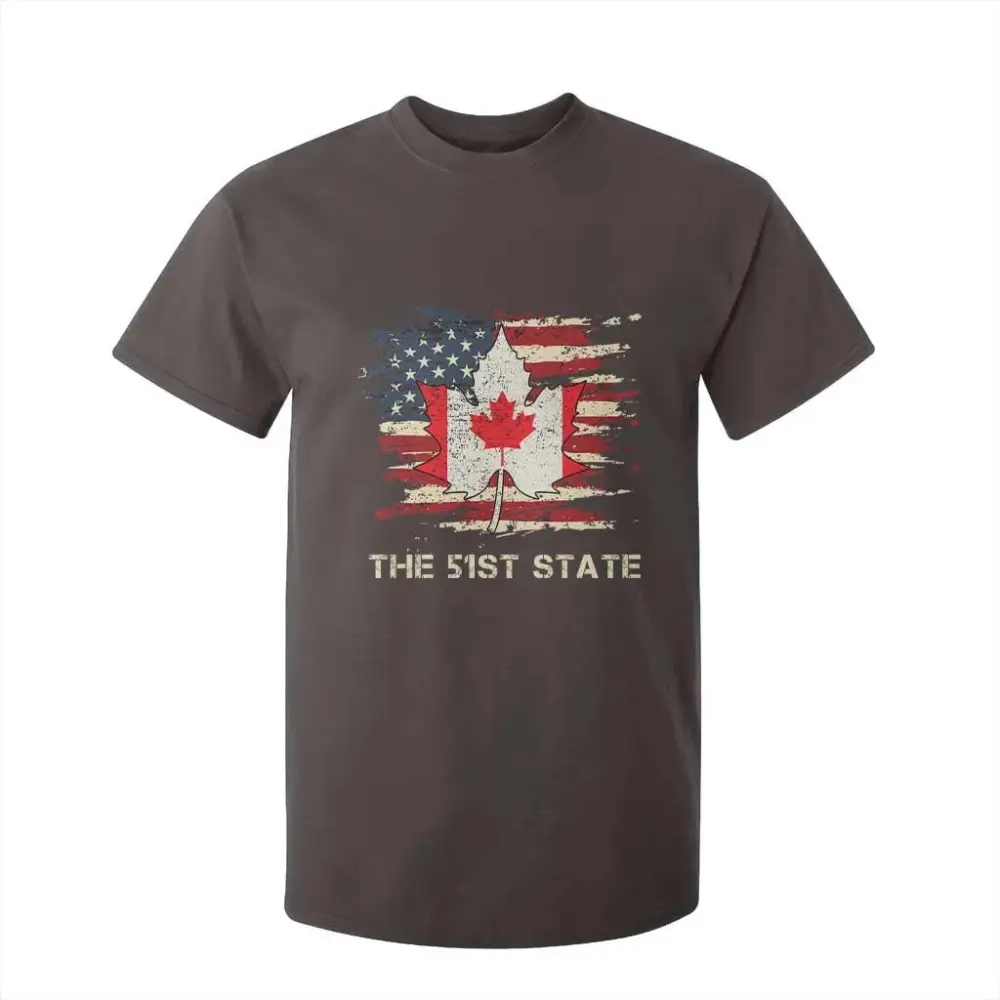 Canada The 51st State T Shirt For Kid Canadian Maple American Flag TS09