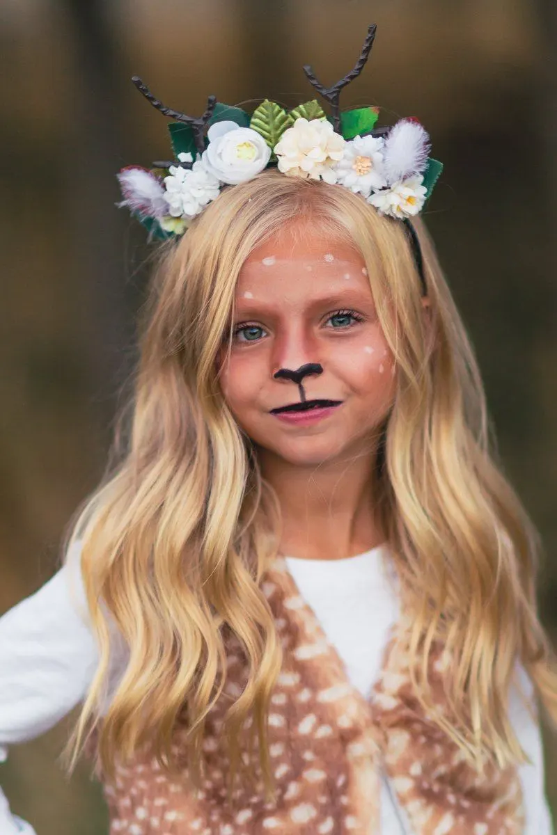 Deer Floral Antler Headband