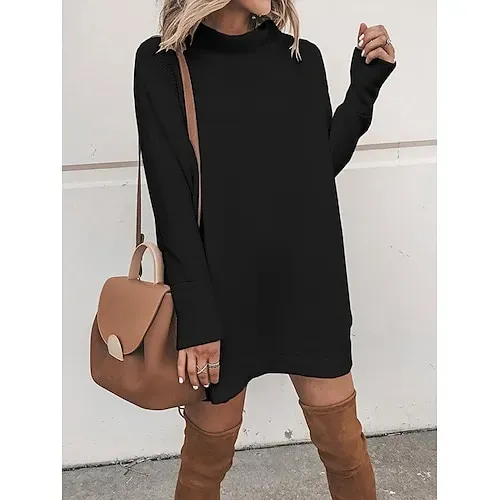 Women's Sweater Pullover Jumper Criss Cross Knitted Solid Color Stylish Casual Long Sleeve Regular Fit Sweater Cardigans V Neck Fall Winter Blue Purple Pink / Holiday / Going out