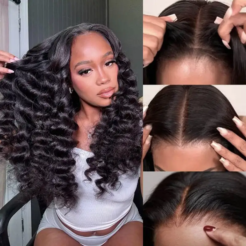 Real HD| Loose Deep Wave Glueless Lace Closure Wig 250% Raw Virgin Human Hair Wig