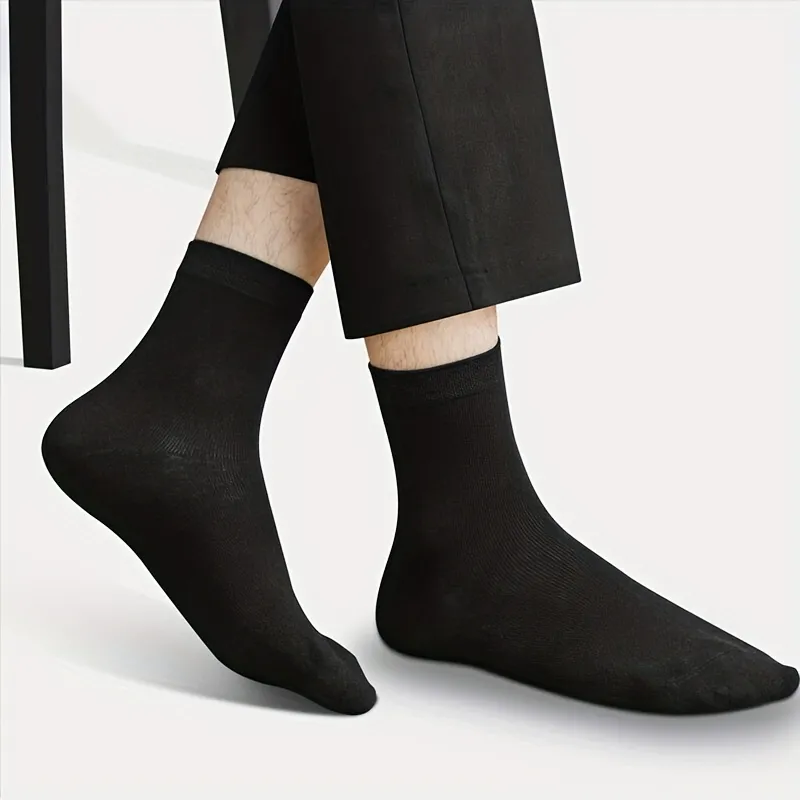 Five Pairs Of Black Sports Casual Socks