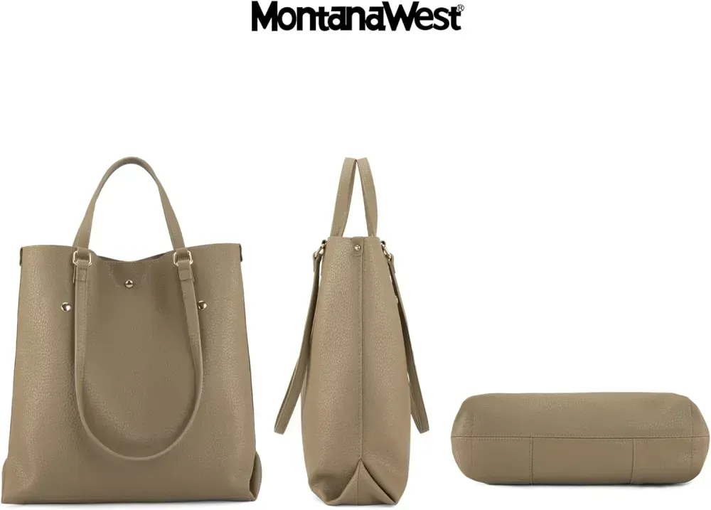 Montana West Tote Bag for Women Purses and Handbags Top Handle Satchel Purse Large Shoulder Handbag Christmas Gift MWC-C021GGN