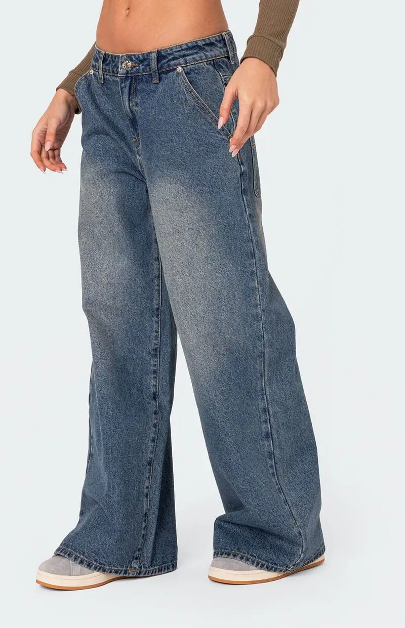 Edikted Super Baggy Wide Leg Jeans