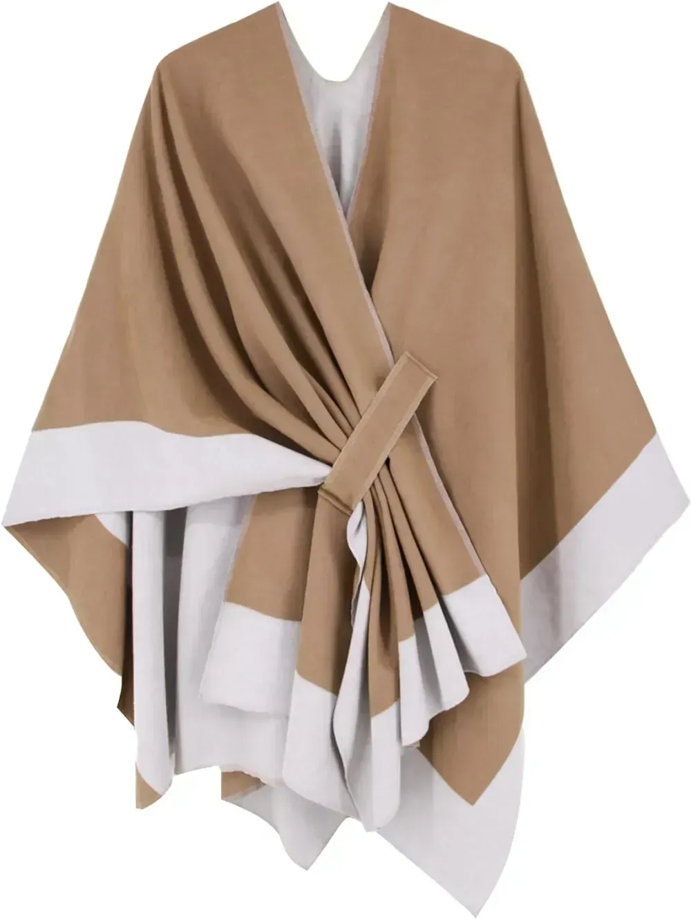 Women's Shawl Wrap Poncho Ruana Cape Open Front Cardigan Shawls for Fall Winter