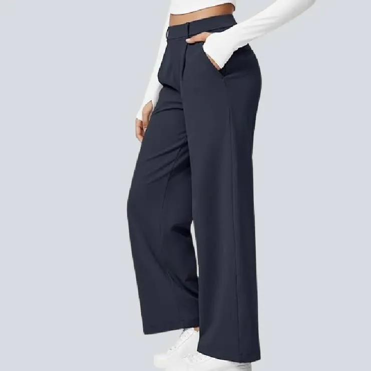 High Waisted Work Pants for Women Business Casual Outfits Office Dress Pants Trousers with Pockets