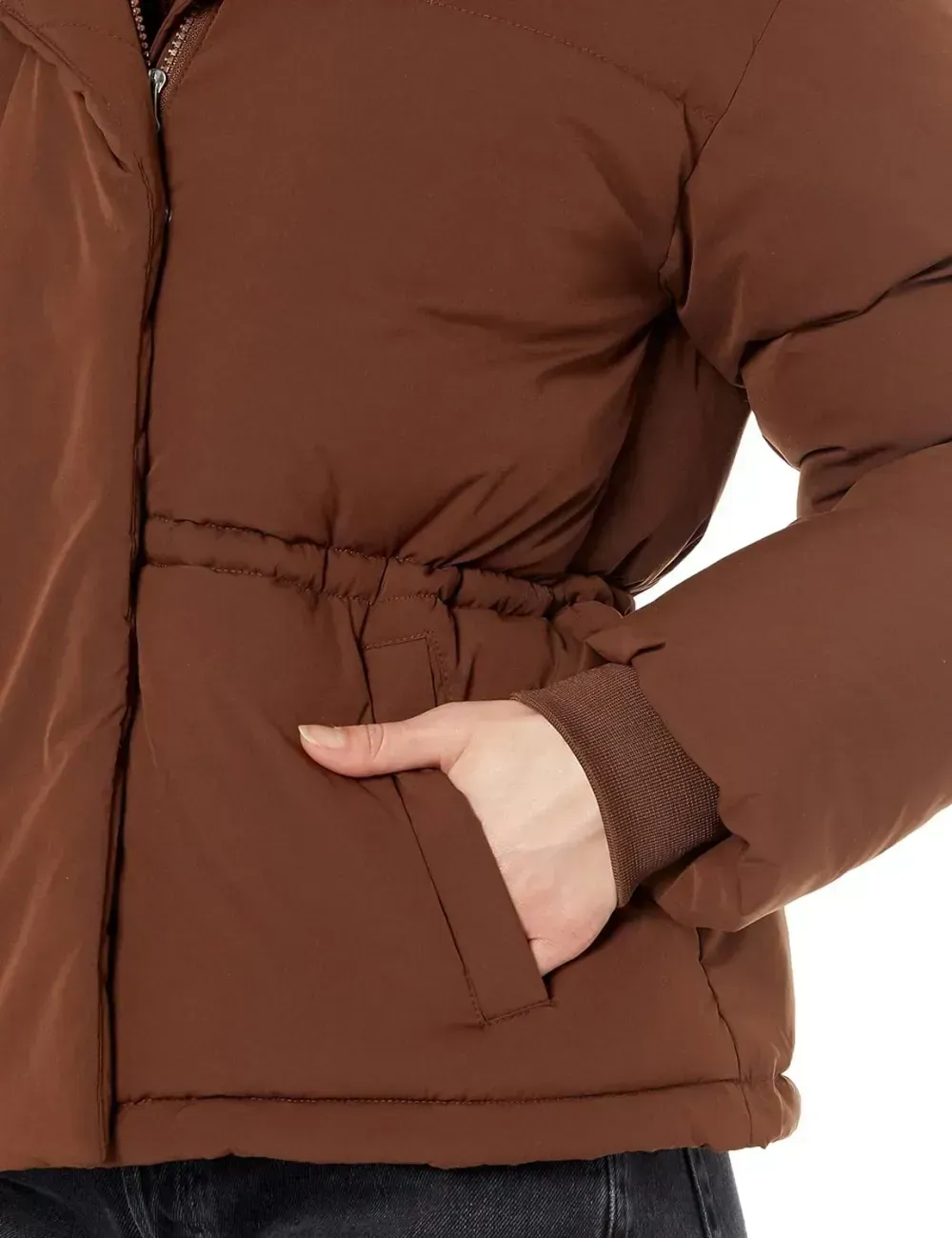 Women's Short Waisted Puffer Jacket (Available in Plus Size)