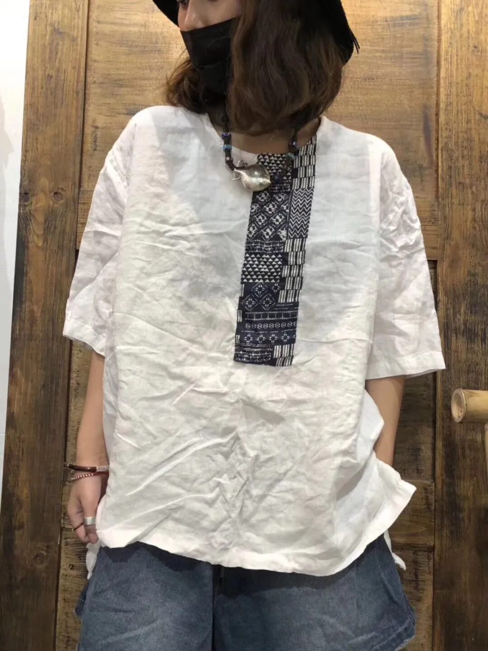 Women's casual cotton and linen tops