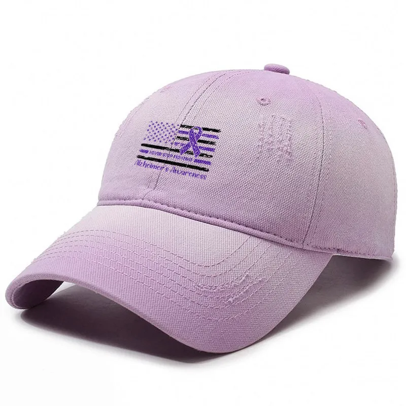 Never Stop Fighting Alzheimer'S Awareness Baseball Cap
