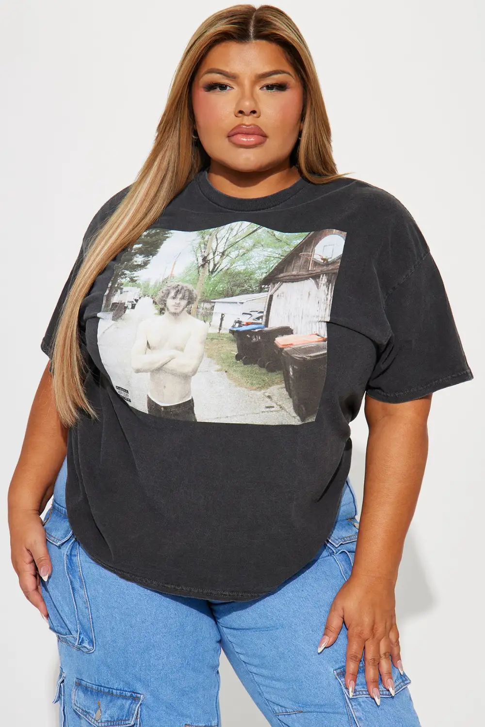 Whats Poppin Washed Tshirt - Black Wash