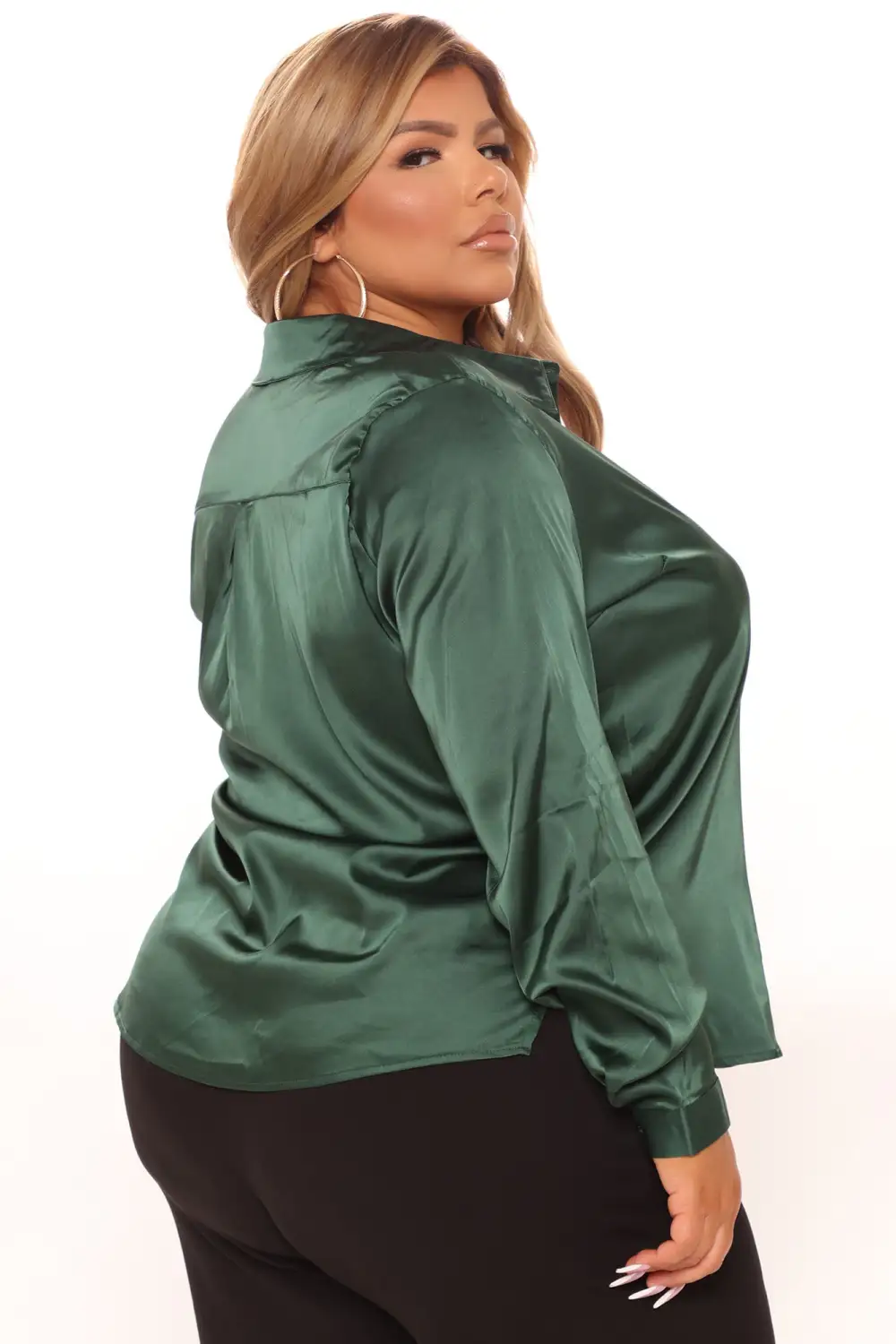 Smooth Talkin' Button Down Top - Hunter