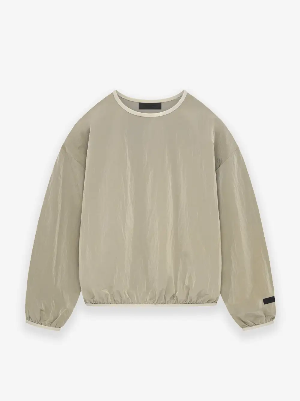 Crinkle Nylon Pullover Crewneck