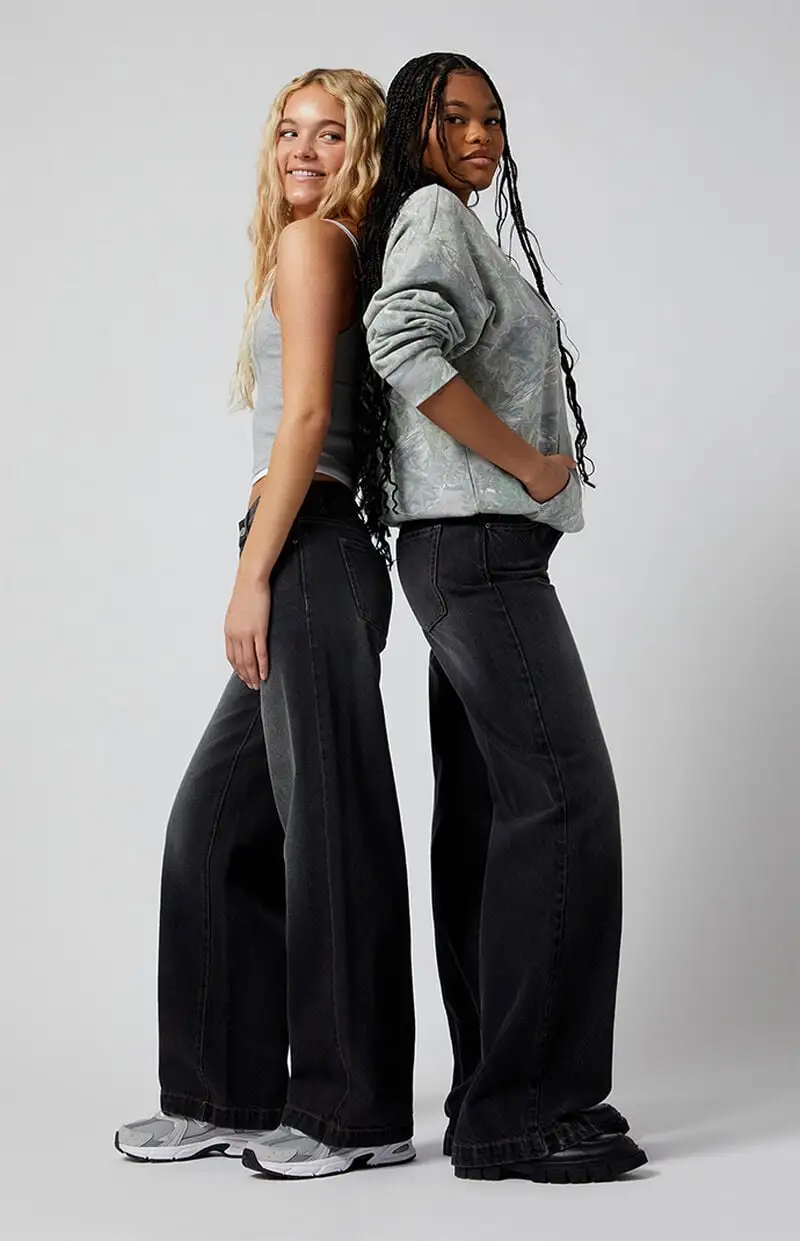 PacSun Casey Low Rise Baggy Jeans Black