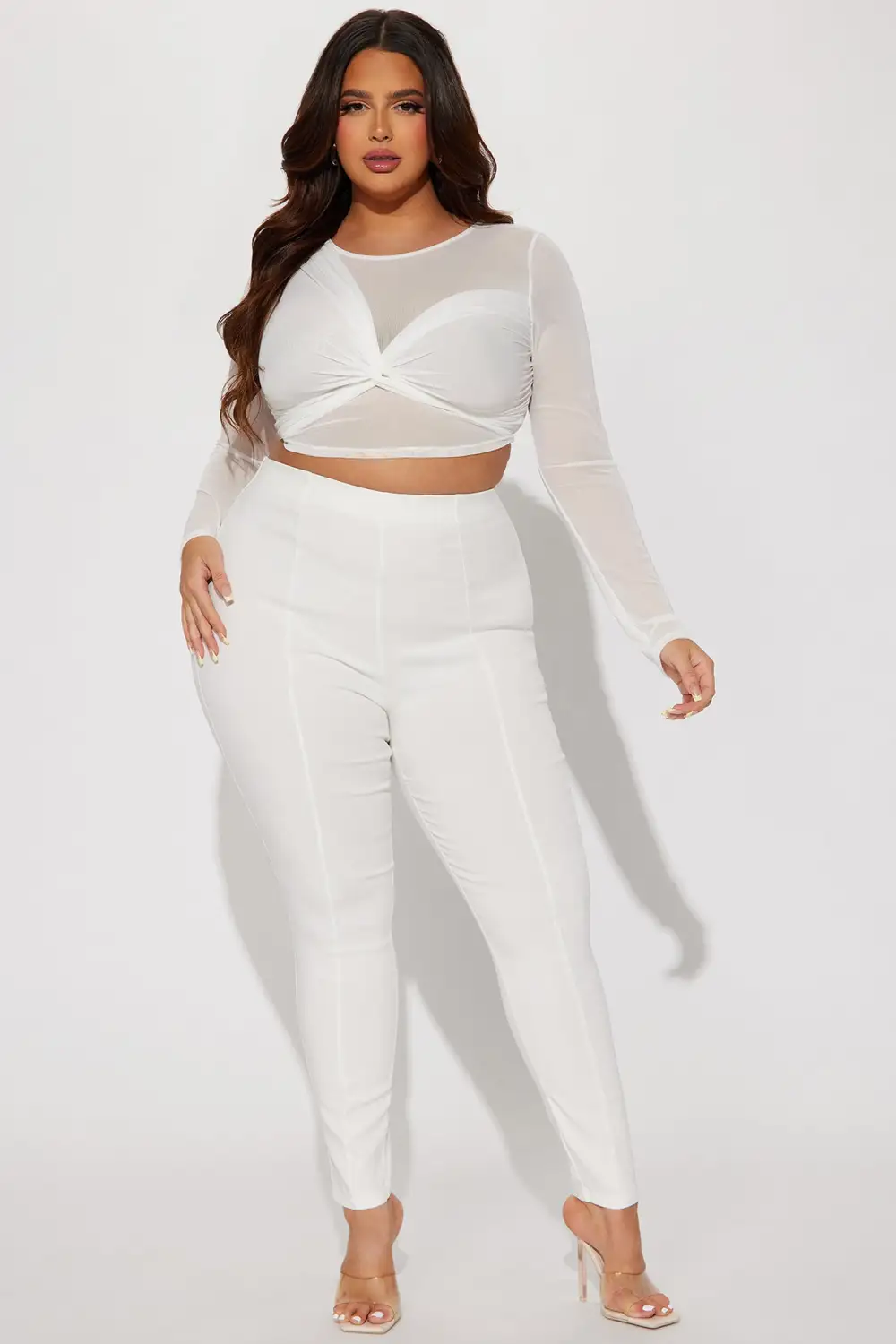 Twist Of Faith Mesh Top - White