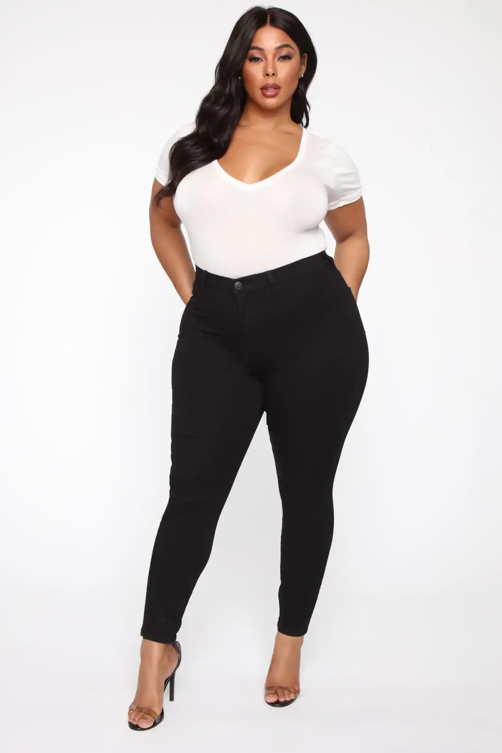 Emma Super Stretch High Rise Skinny Jean - Black