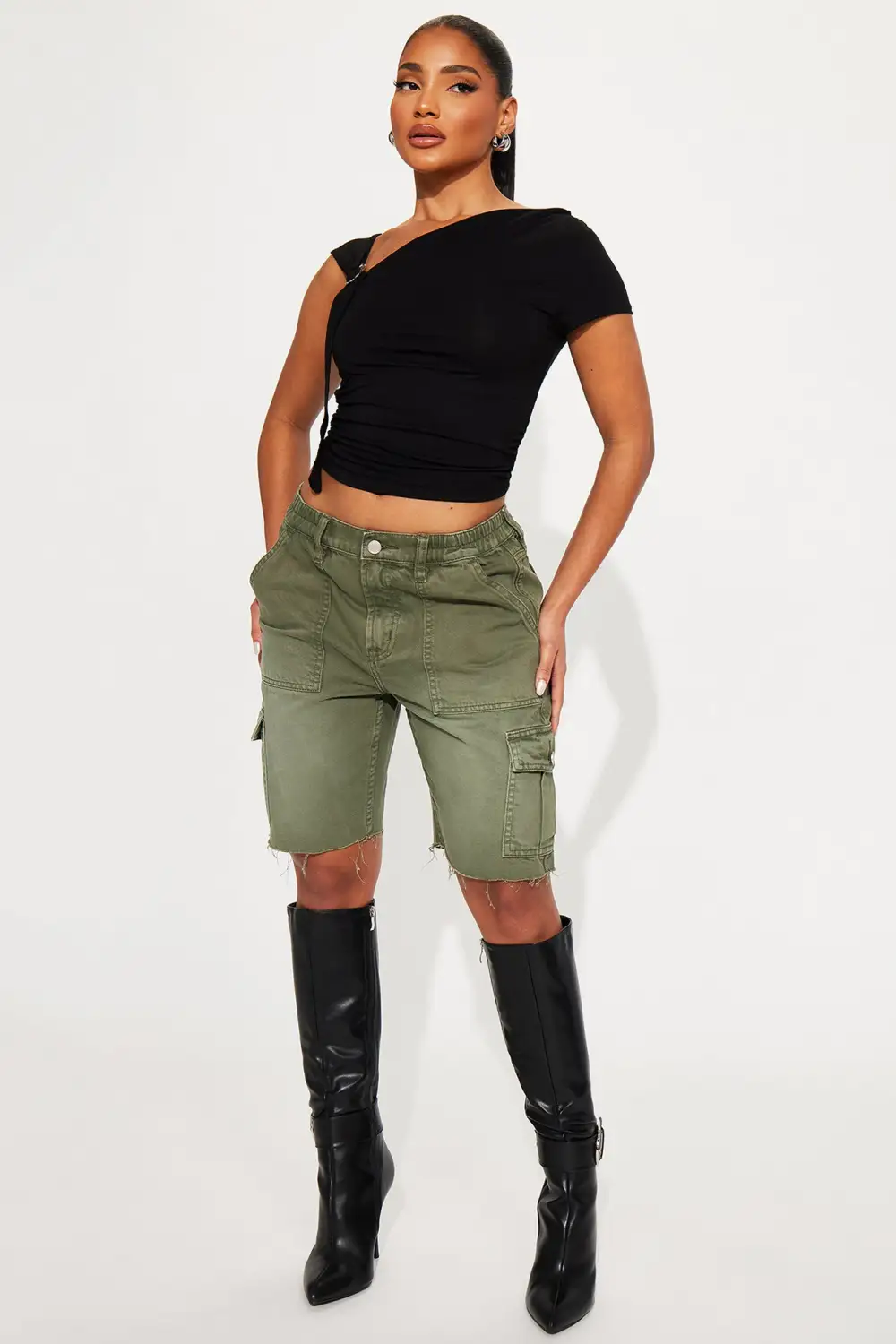 Ren One Shoulder Top - Black