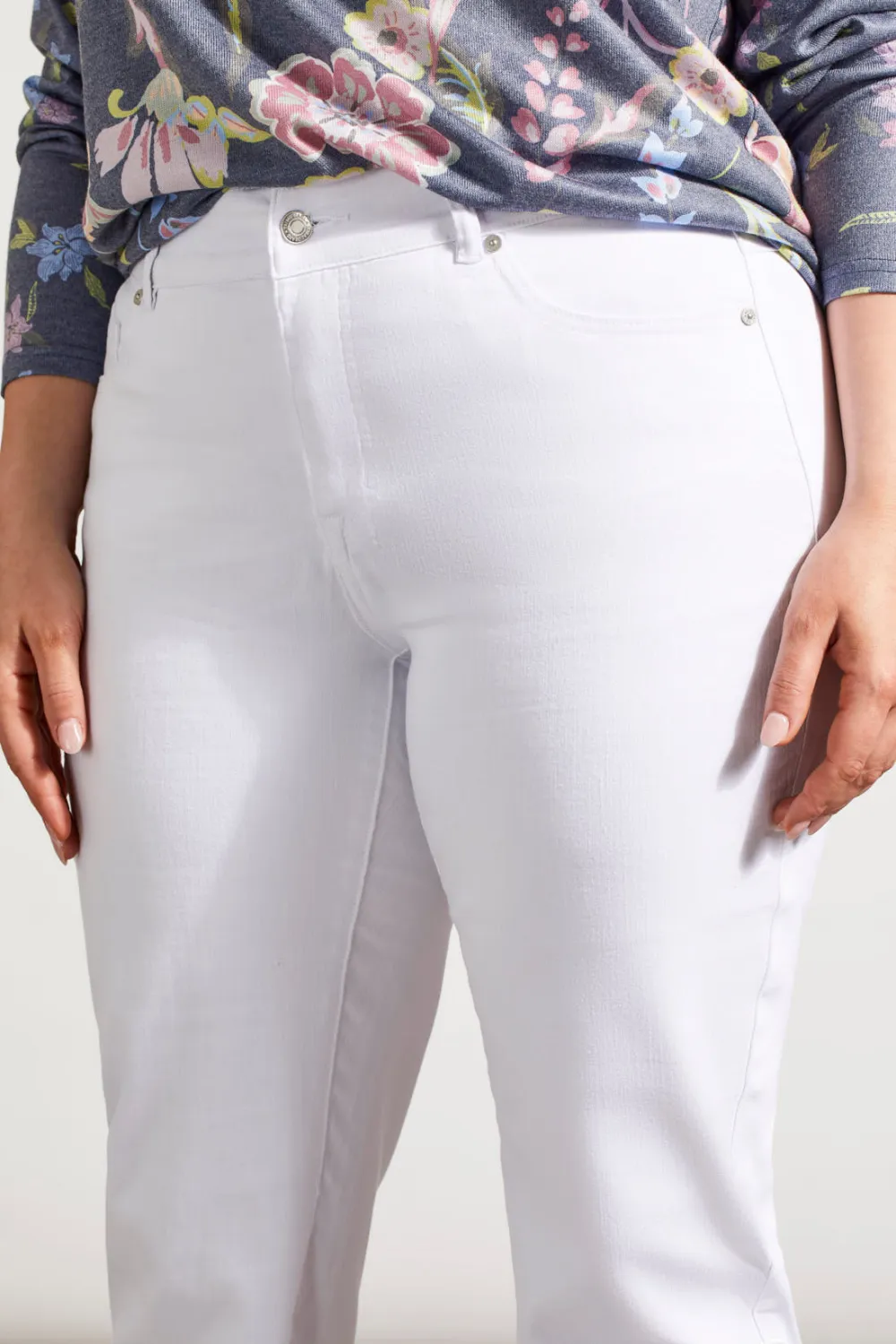 Sophia Curvy Straight Leg Jeans-White