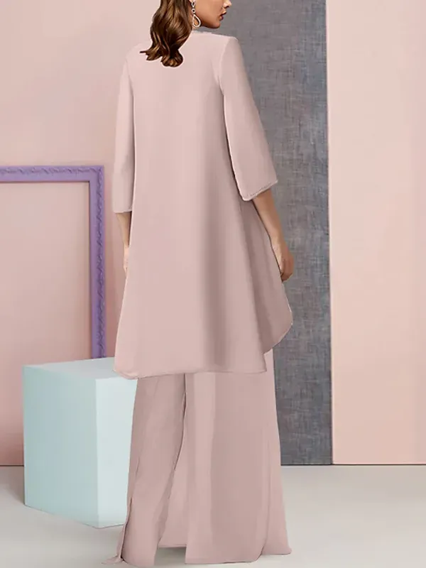 Lace Sleeveless Tank Top Trousers Three-piece Suit