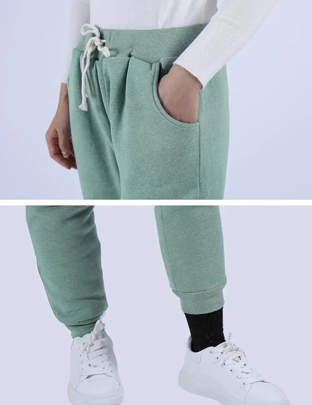 Women's Winter Warm Athletic Sweatpants Sherpa Lined Joggers Fleece Pants