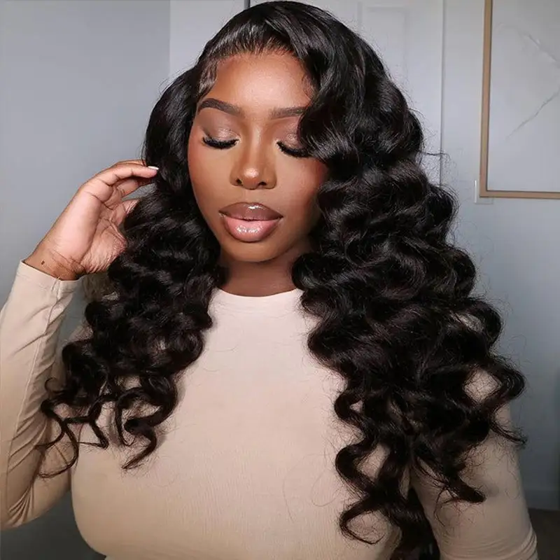 Real HD| Loose Wave Glueless Lace Closure Wig 250% Raw Virgin Human Hair Wig