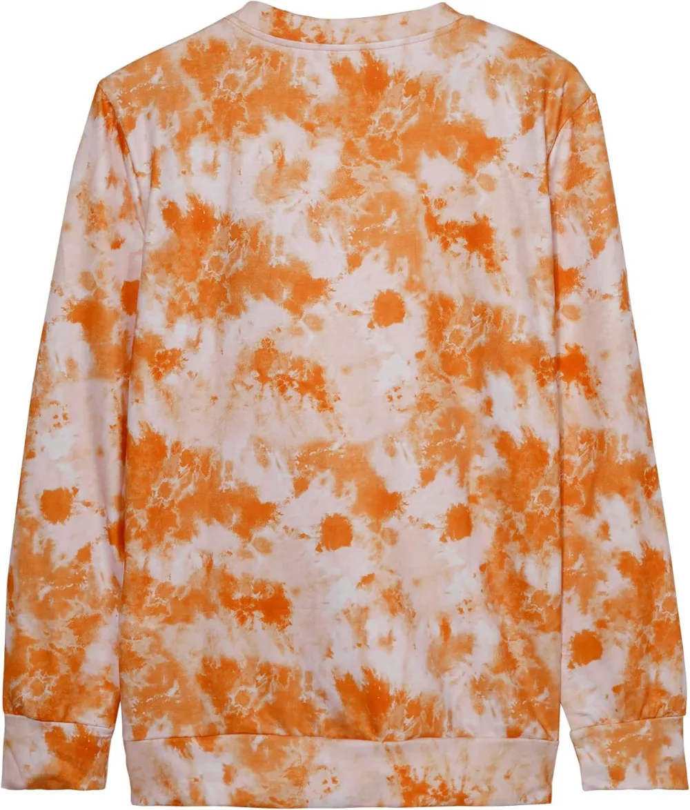 LOTUCY Halloween Sweatshirt Women Cute Spooky Season Sweatshirts Ghost Fall Embroidered Sweater Pullover Top