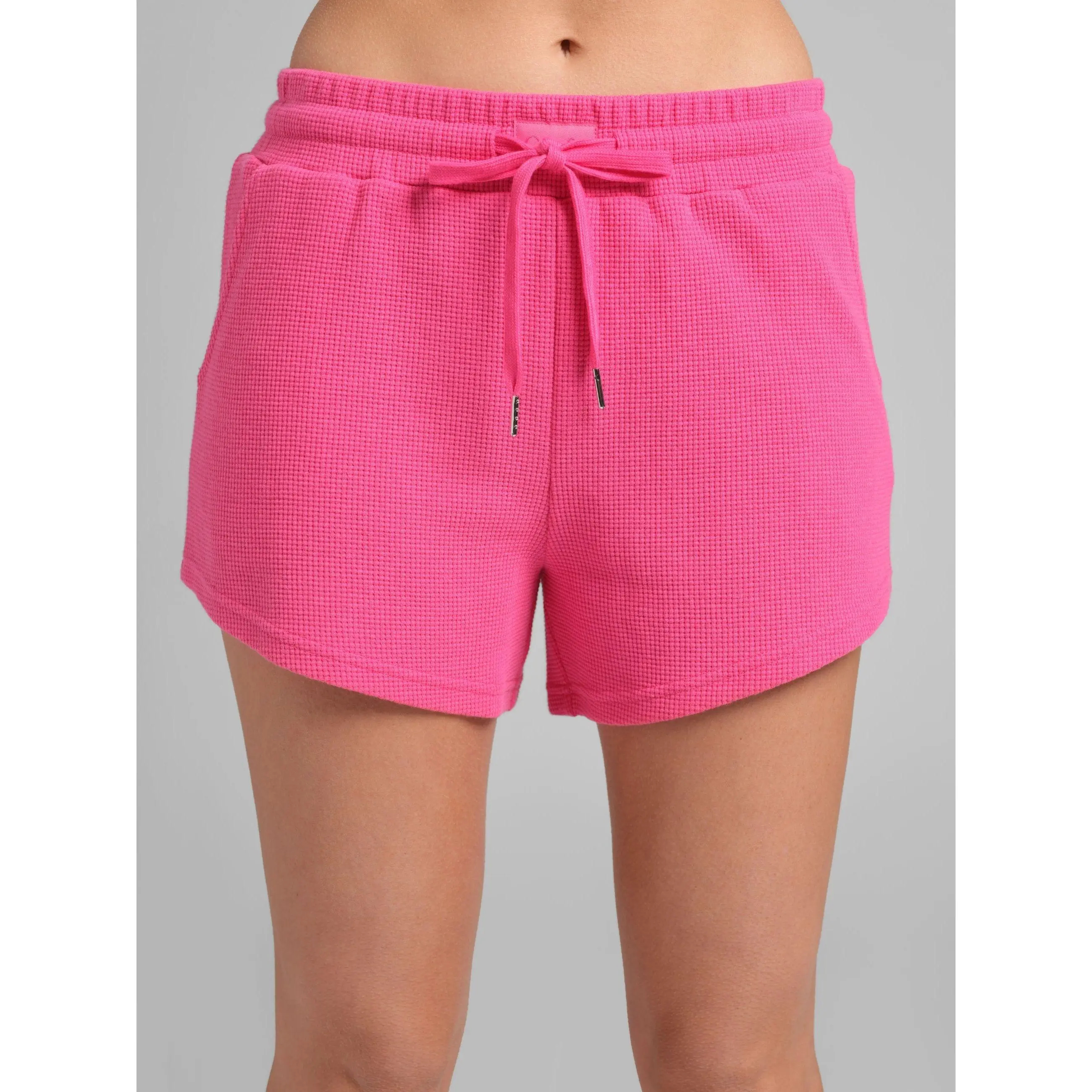 🔔🔔🔔🔔🔔🔔🔔🔔🔔🔔🔔🔔Last Few Hours &ndash; Act Fast ! Women's Textured Waffle Knit Lounge Shorts With Drawstring