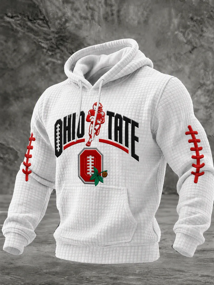 Men'S football Printed Casual Hoodie