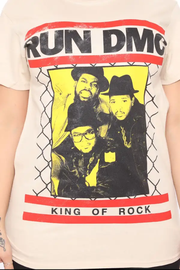 Run DMC King Of Rock Tee - Sand