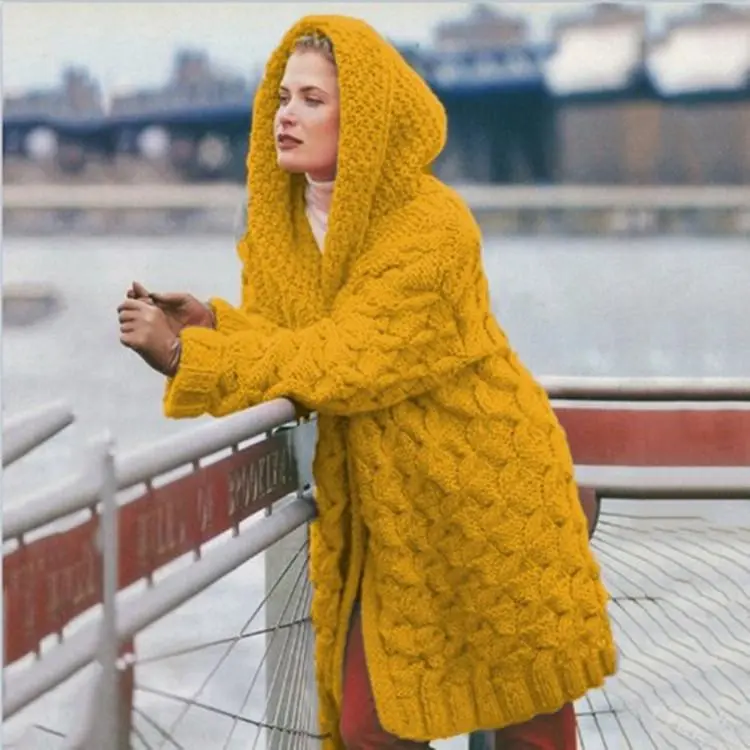 (Warehouse Clearance)Winter keep warm plain sweater cardigan