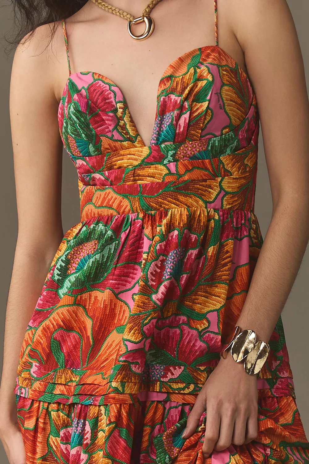 Beaded Spring Sleeveless Midi Dress