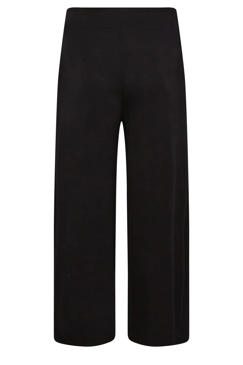 YOURS Curve Black Leopard Print Wide Leg Trousers