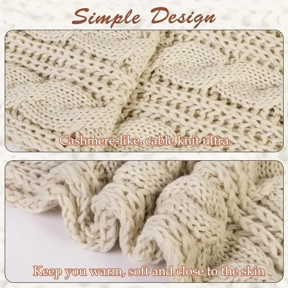 Women And Mens Winter Thick Cable Knit Wrap Chunky Long Warm Scarf