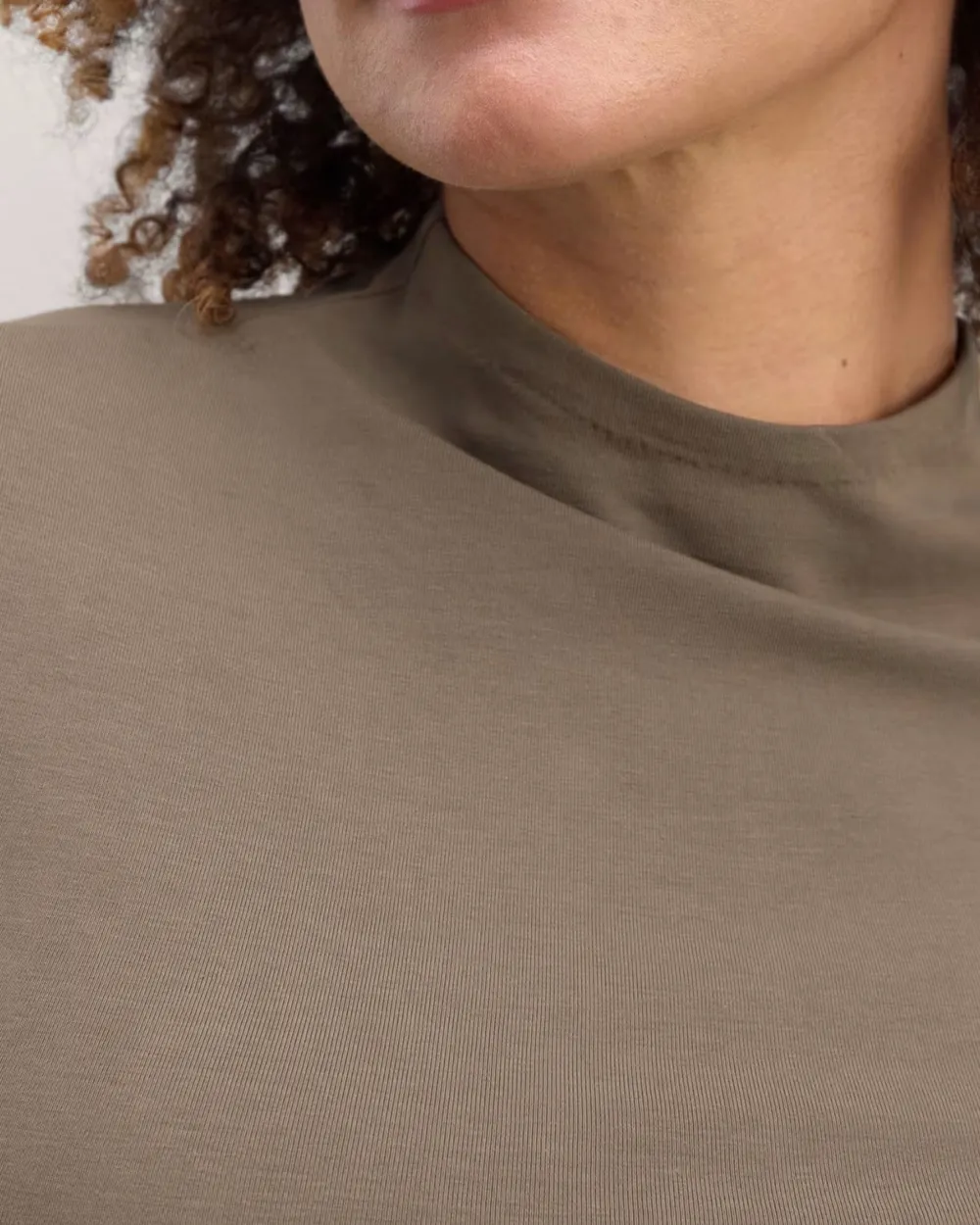 Long Sleeve Funnel-Neck Tee