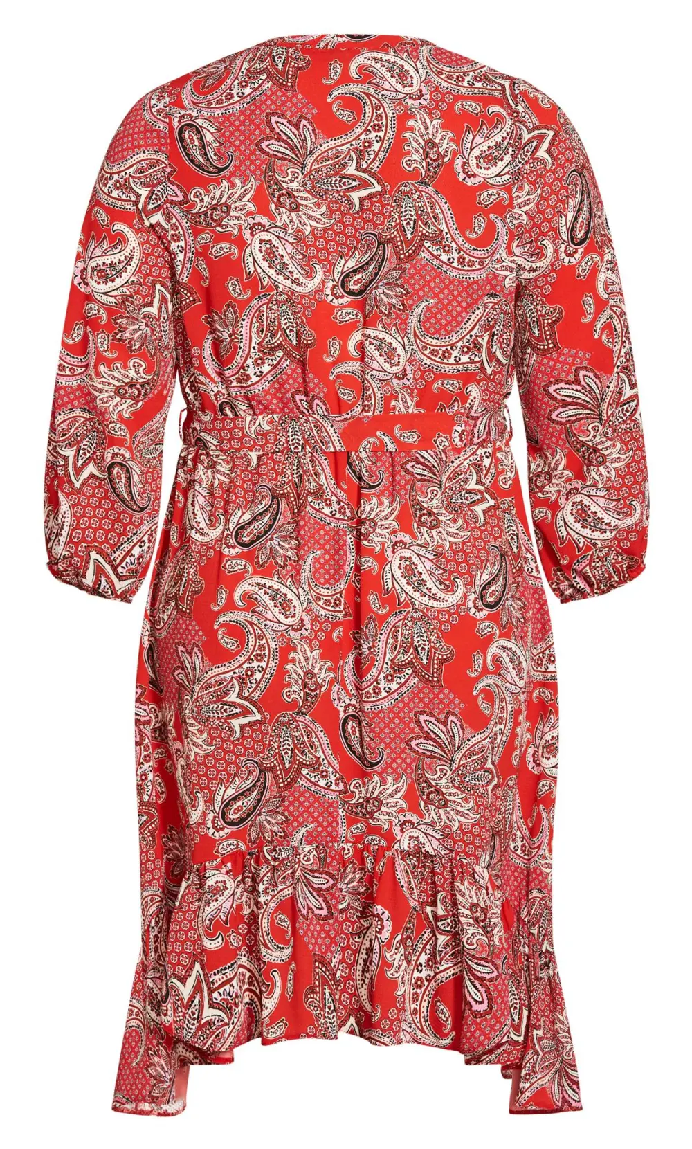 Evans Red Paisley Print Midi Dress