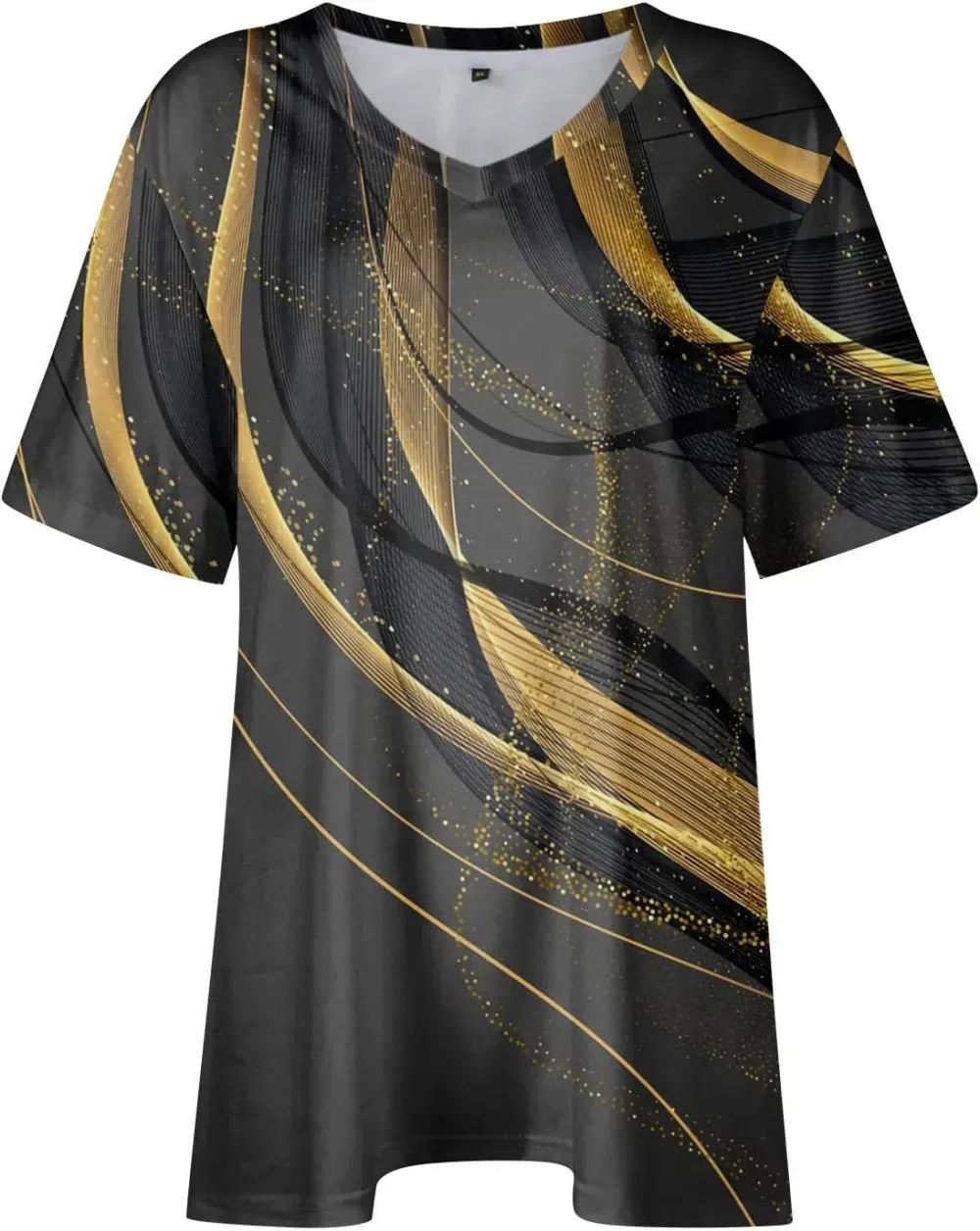 Plus Size Tops for Women Dressy Short Sleeve V Neck Shirts for Women Summer Tops for Women 2024 Floral Print Top