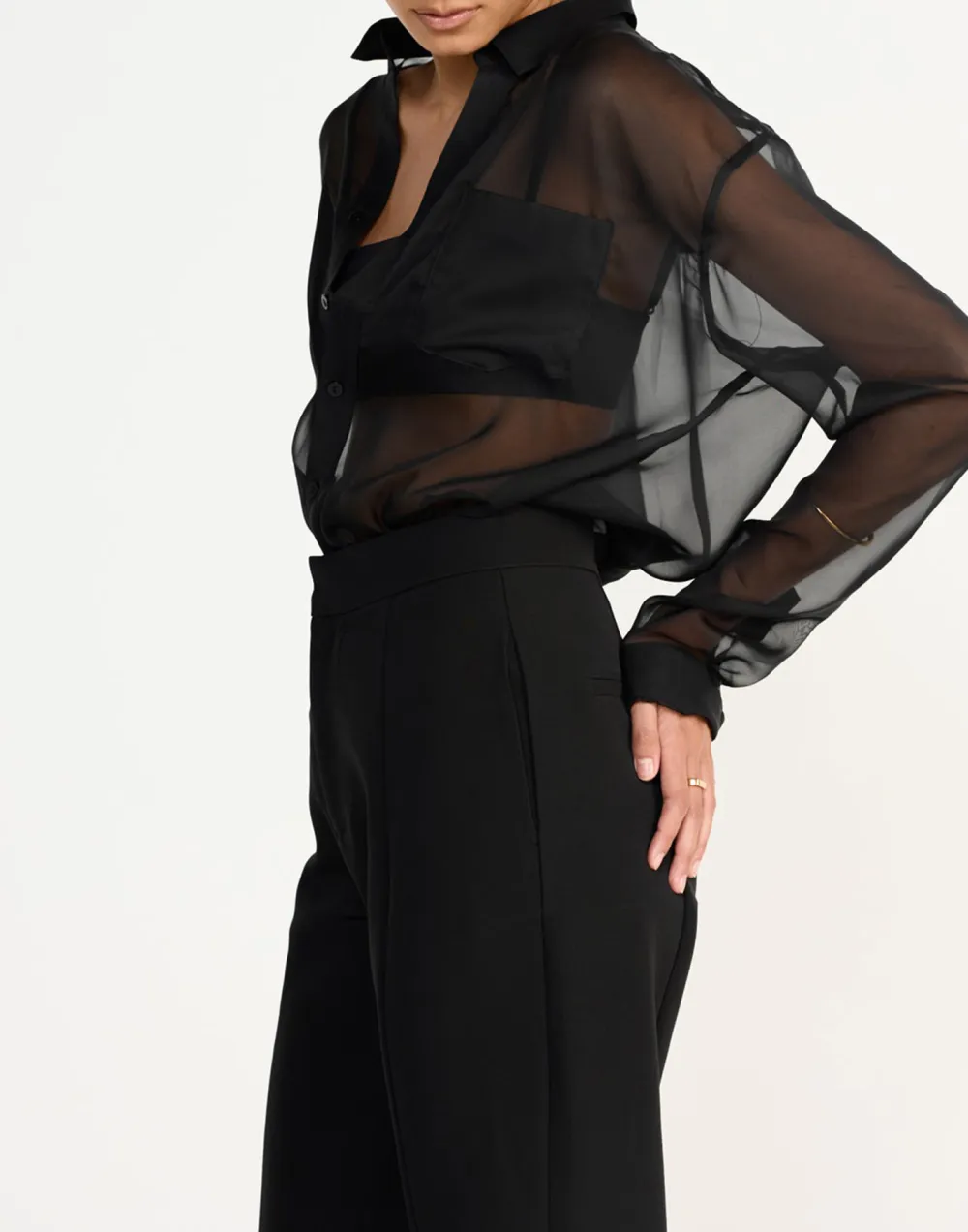 Fashionable Transparent Women's Shirt