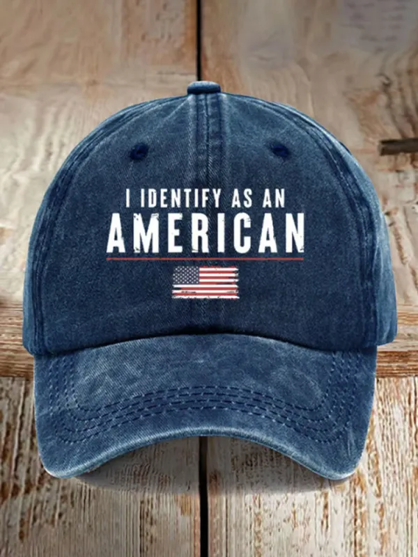 Retro I Identify As An American Print Baseball Cap