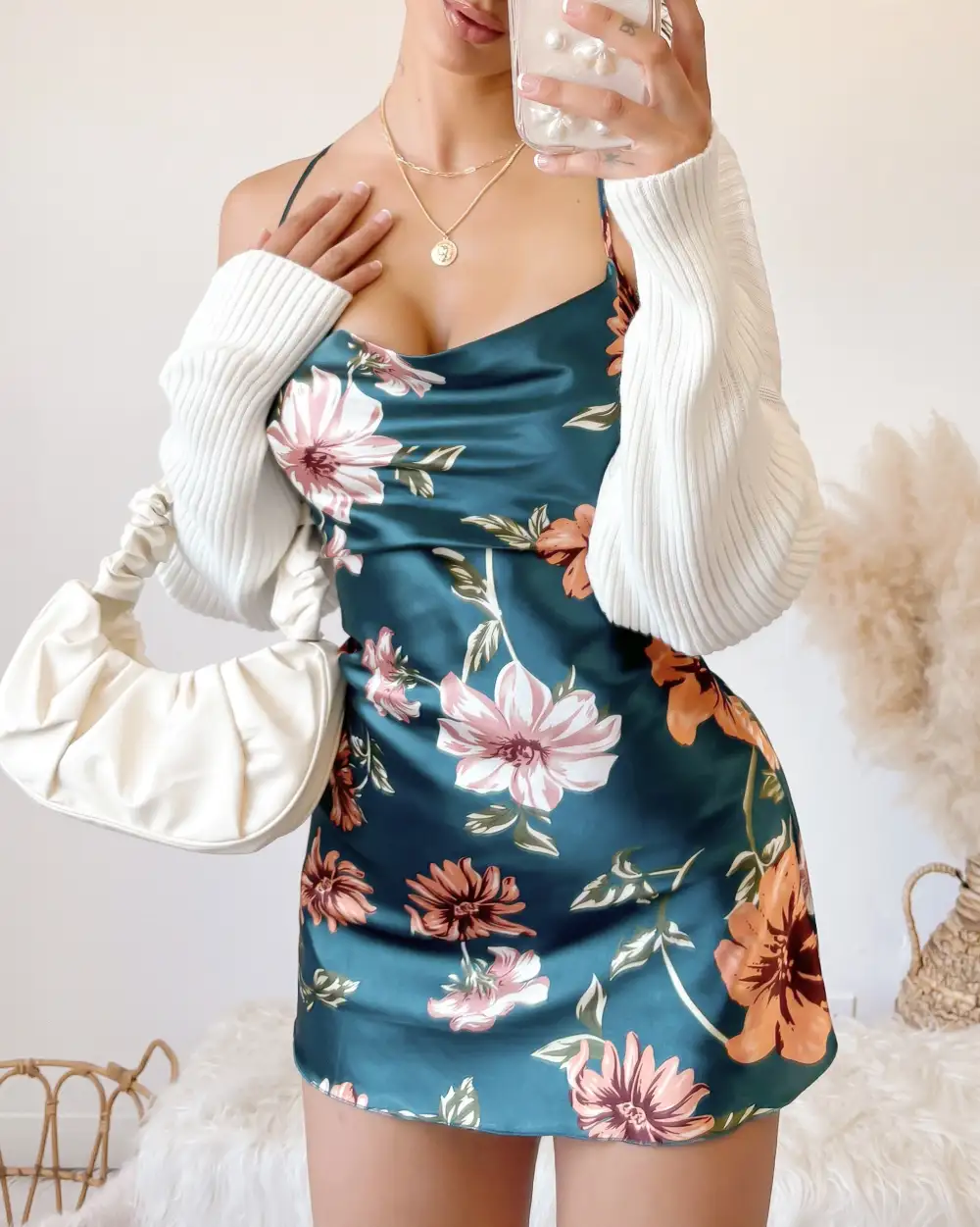 AALIYAH SATIN DRESS (BLACK)