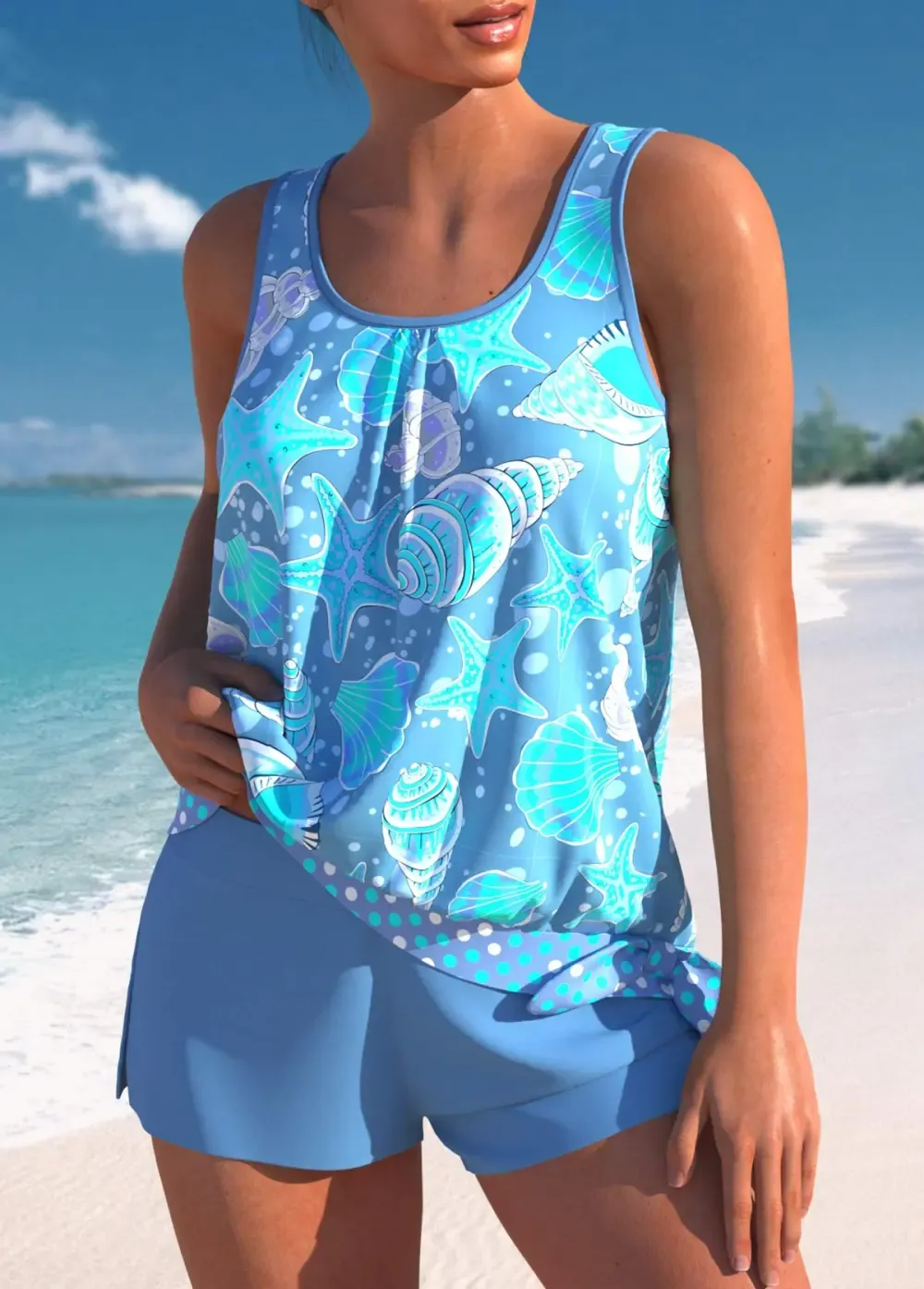 Black Bowknot Mid Waisted American Flag Print Tankini Set