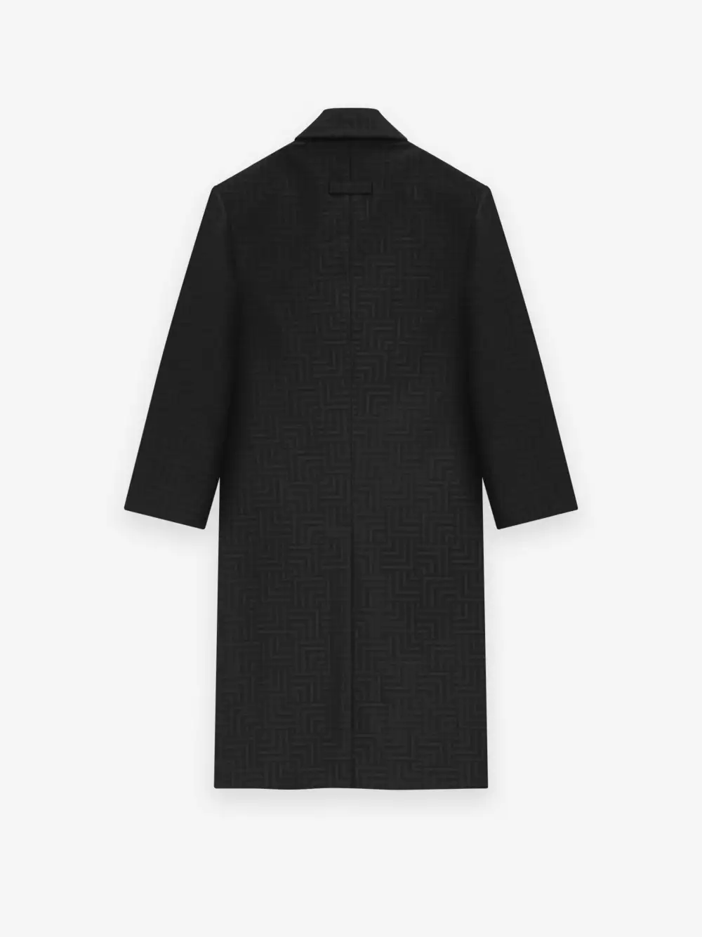 Wool Jacquard Classic Overcoat