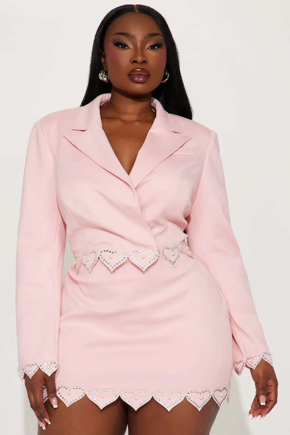 It's Official Rhinestone Skirt Set - Pink