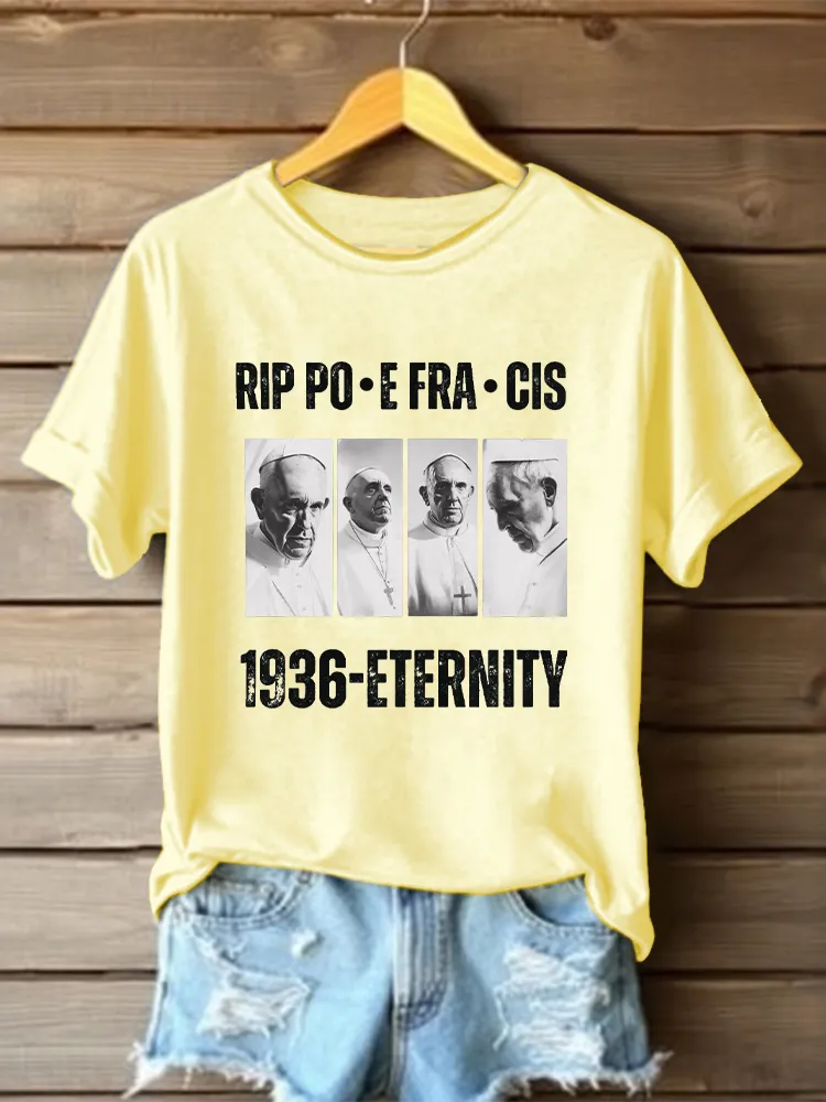 Women's Rip 1936-Eternity Print Short Sleeve Round Neck Cotton T-Shirt