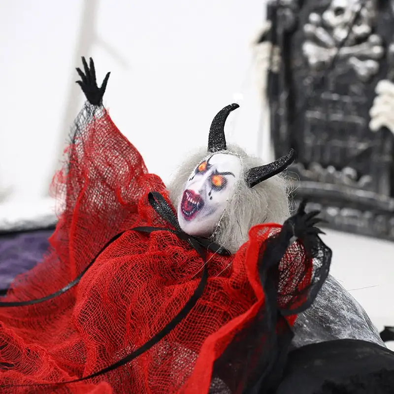 2023 Halloween Horror Mask Ghost Pendants Fright Demon Devil Doll Pendants Ghost Festival Happy Halloween Party Decor For Home