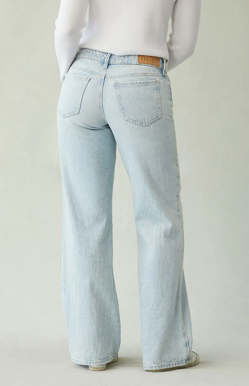 PacSun Light Indigo Low Rise Girlfriend Jeans