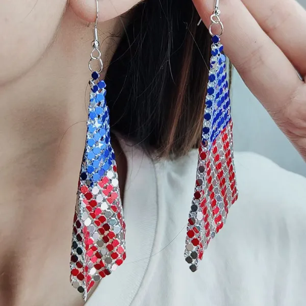 American Independence Day Flag Earrings