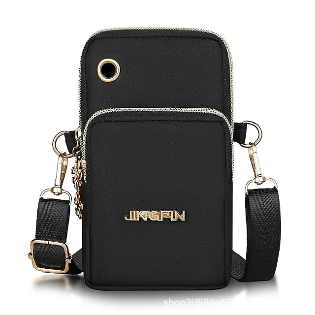 Men's Women's Crossbody Bag Shoulder Bag Wristlet Mobile Phone Bag Oxford Cloth Outdoor Daily Zipper Large Capacity Waterproof Lightweight Color Block Black Red Blue