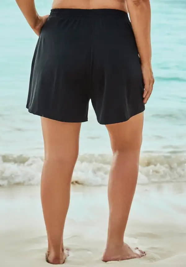 Boxer Swim Short with Built-In Tummy Control Brief