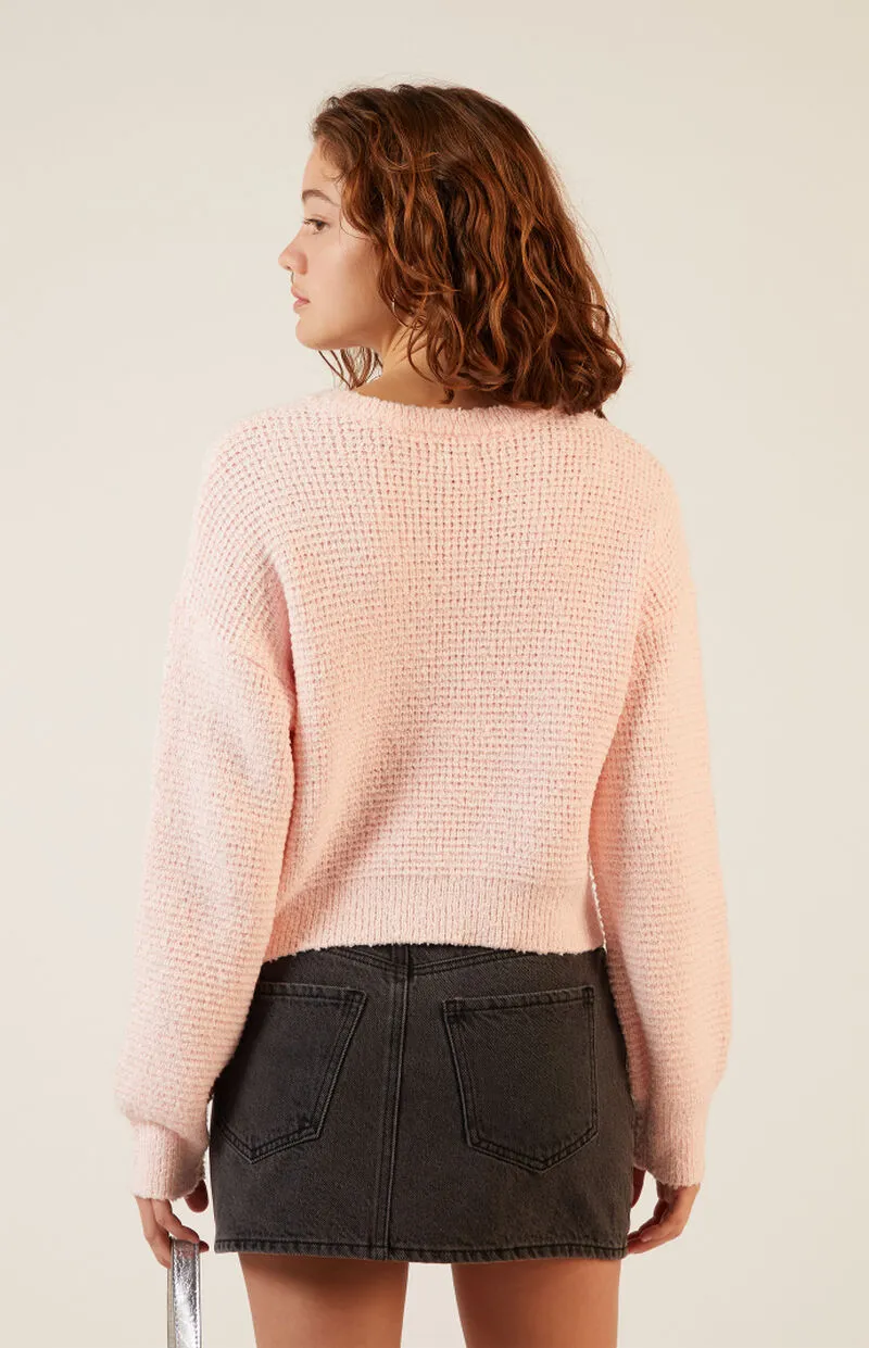 LA Hearts Snug Waffle Knit Sweater